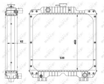 Алюмінієвий радіатор охолодження двигуна NRF 54069.