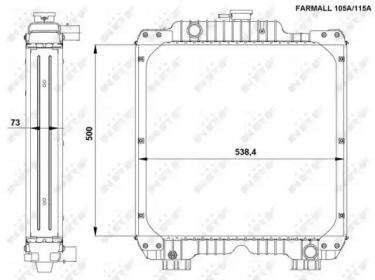 Алюмінієвий радіатор охолодження двигуна NRF 54090.