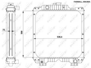 Алюмінієвий радіатор охолодження двигуна NRF 54092.