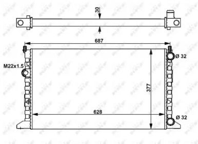 Радіатор охолодження двигуна NRF 54657.