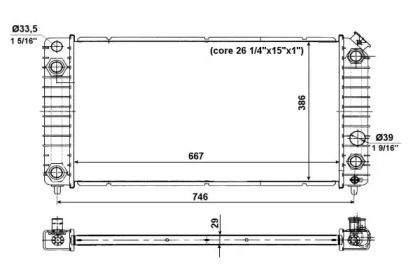 Радіатор охолодження двигуна NRF 56011.