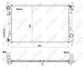 Радіатор охолодження двигуна NRF 56041.