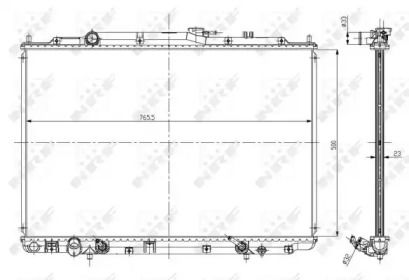 Радіатор охолодження двигуна NRF 56052.