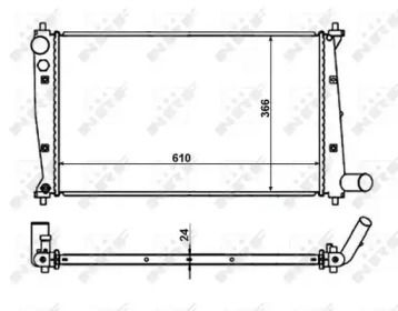 Радиатор охлаждения двигателя NRF 56102.