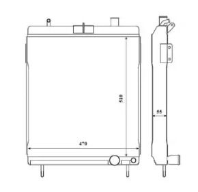 Радіатор охолодження двигуна NRF 58406.