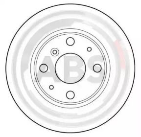 Вентилируемый тормозной диск на Дайхатсу Апплаус  A.B.S. 16169.