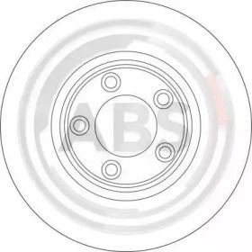 Вентильований гальмівний диск на Ягуар С-Тайп  A.B.S. 17049.