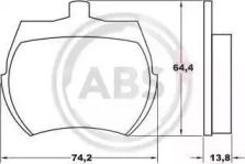 Гальмівні колодки A.B.S. 36011.