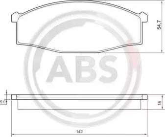 Гальмівні колодки A.B.S. 36954.