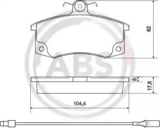 Гальмівні колодки A.B.S. 37079.