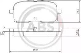 Гальмівні колодки A.B.S. 37233.