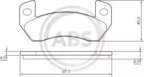 Гальмівні колодки A.B.S. 37341.