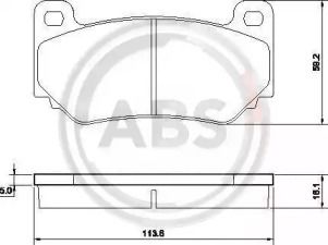 Гальмівні колодки A.B.S. 37373.
