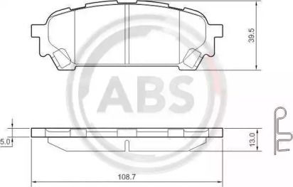 Гальмівні колодки на Subaru Forester  A.B.S. 37611.