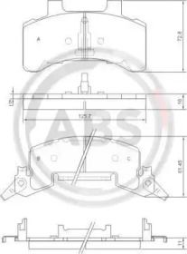 Гальмівні колодки A.B.S. 38289.