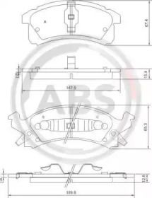 Гальмівні колодки A.B.S. 38506.