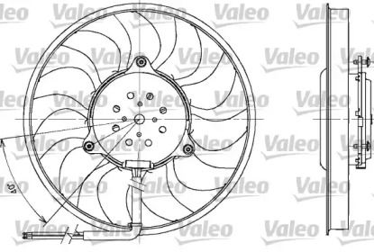 Вентилятор охолодження радіатора на Audi A4 B6 Valeo 698611.
