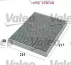 Вугільний фільтр салону Valeo 698768.