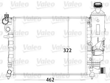Алюминиевый радиатор охлаждения двигателя на Peugeot 106  Valeo 731498.