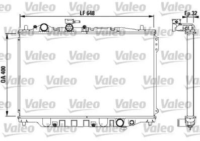 Алюмінієвий радіатор охолодження двигуна на Mazda 626  Valeo 732538.