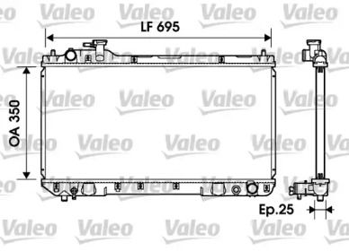 Алюминиевый радиатор охлаждения двигателя на Тайота Рав4  Valeo 734216.