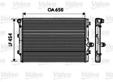 Алюминиевый радиатор охлаждения двигателя на Volkswagen Scirocco  Valeo 734333.