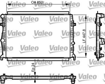 Алюмінієвий радіатор охолодження двигуна Valeo 735556.