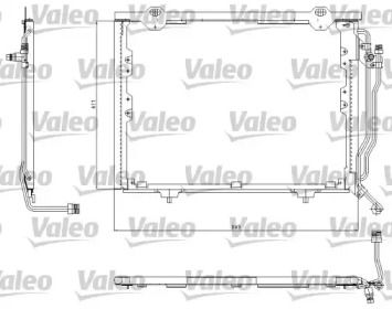 Радиатор кондиционера на Мерседес С класс  Valeo 817563.