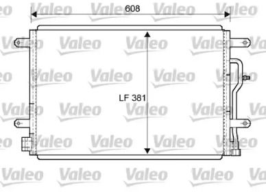 Радиатор кондиционера на Ауди A4 Б7 Valeo 818190.