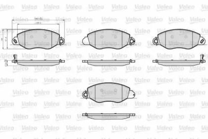 Передние тормозные колодки Valeo 872577.