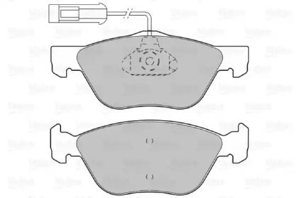 Передние тормозные колодки на Fiat Coupe  Valeo 598065.