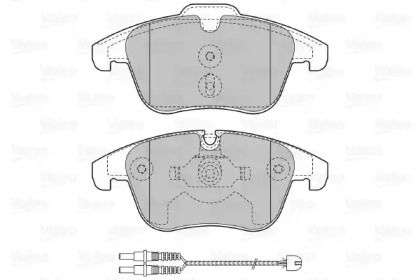 Переднї гальмівні колодки Valeo 601147.