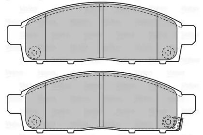 Передние тормозные колодки на Mitsubishi Pajero Sport  Valeo 598893.