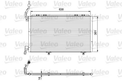 Радіатор кондиціонера Valeo 814076.