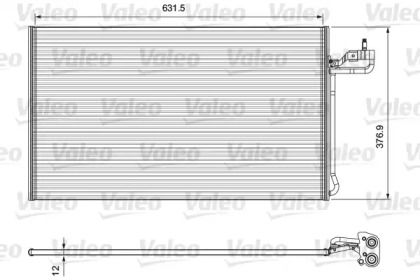 Радіатор кондиціонера на Volvo C70  Valeo 814322.