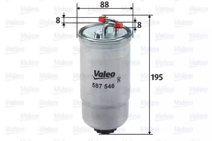 Топливный фильтр на Honda FR-V  Valeo 587546.