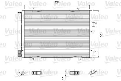 Радіатор кондиціонера на Peugeot 508  Valeo 814406.