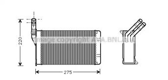 Радиатор печки на Citroen Xantia  Ava CN6082.