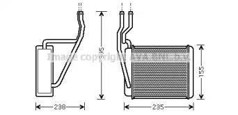 Радиатор печки на Mazda 2  Ava FD6329.