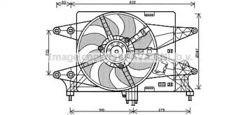 Вентилятор охолодження радіатора на Fiat Doblo  Ava FT7559.