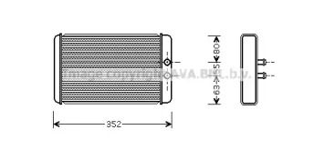 Радиатор печки на Фиат Дукато  Ava FTA6265.
