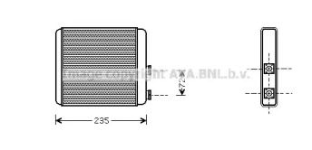 Радиатор печки на Опель Зафира  Ava OL6321.
