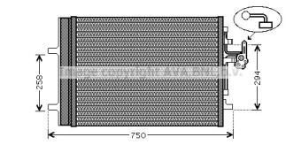 Радиатор кондиционера на Вольво ХС70  Ava VO5161D.