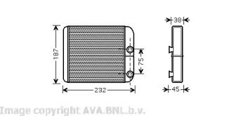 Радиатор печки на Volvo S40  Ava VO6129.