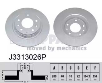 Тормозной диск на Mazda 6 GH Nipparts J3313026P.