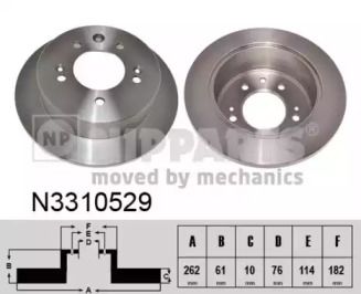 Тормозной диск на Hyundai Elantra 4 Nipparts N3310529.