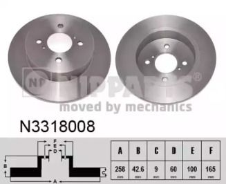 Тормозной диск на Suzuki Ignis  Nipparts N3318008.