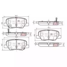 Гальмівні колодки на Mazda 6 GJ, GL Nipparts N3615017.