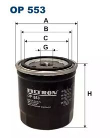 Масляный фильтр на Пежо 205  Filtron OP553.