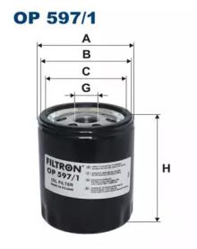 Масляний фільтр на Мазда СХ5  Filtron OP597/1.